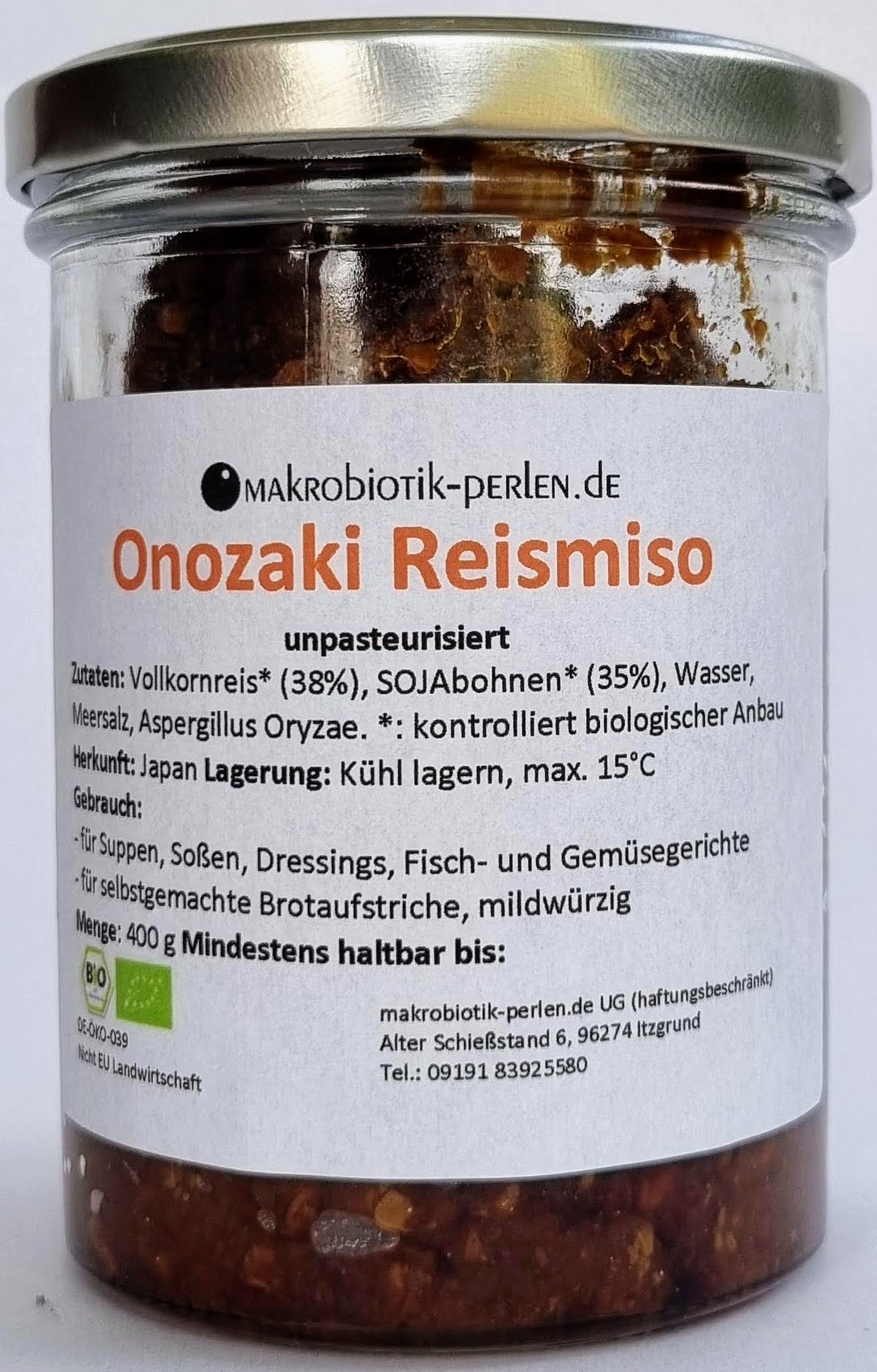 Onozaki Reismiso (unpasteurisiert, im Glas)