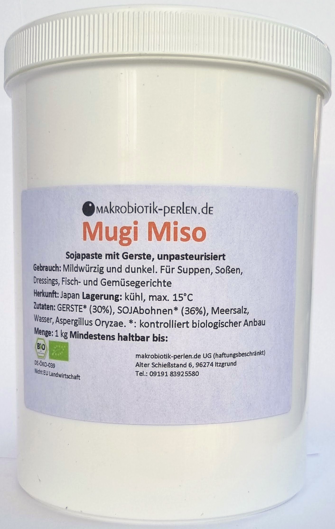 Mugi Miso (unpasteurisiert, Vorratsdose)
