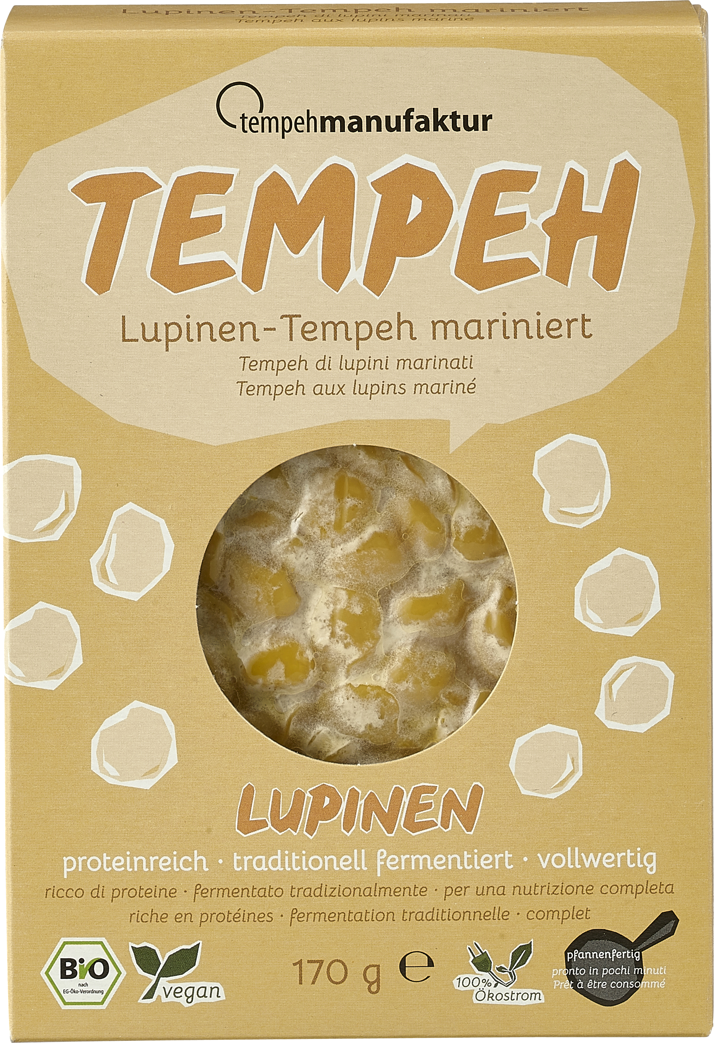 Lupinen-Tempeh (mariniert)
