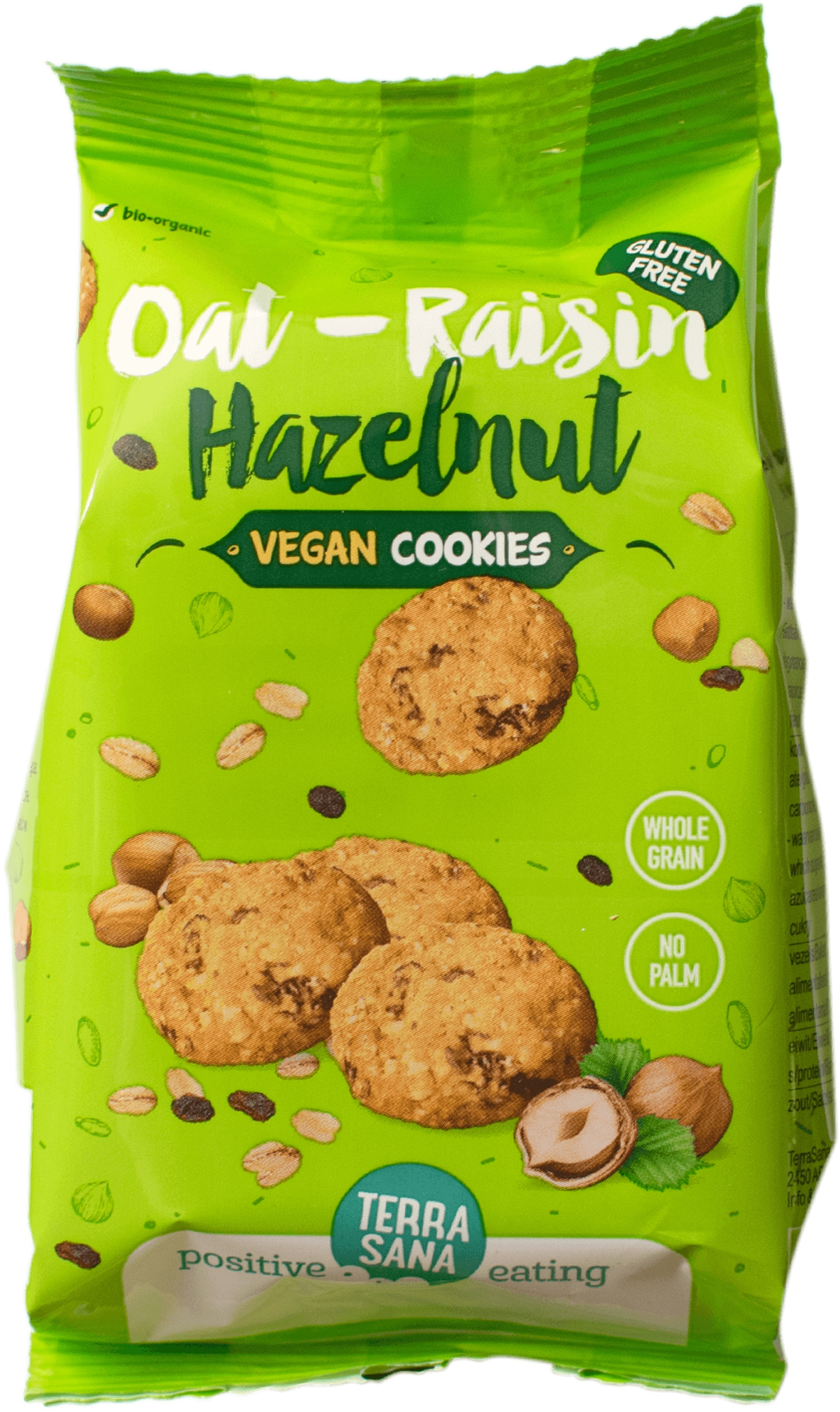 Cookies mit Hafer, Rosinen & Haselnuss (vegan)