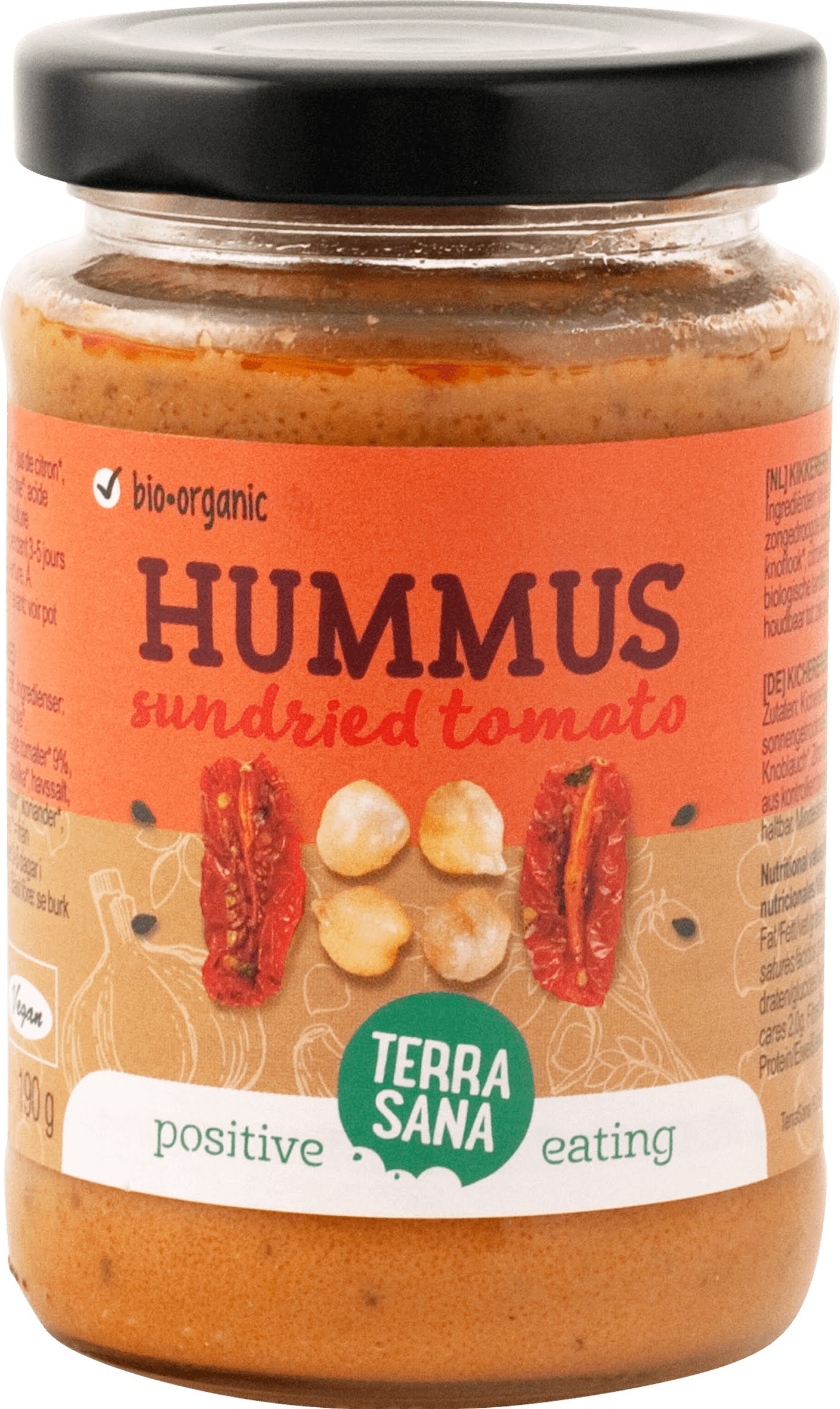 Hummus mit sonnengetrockneten Tomaten