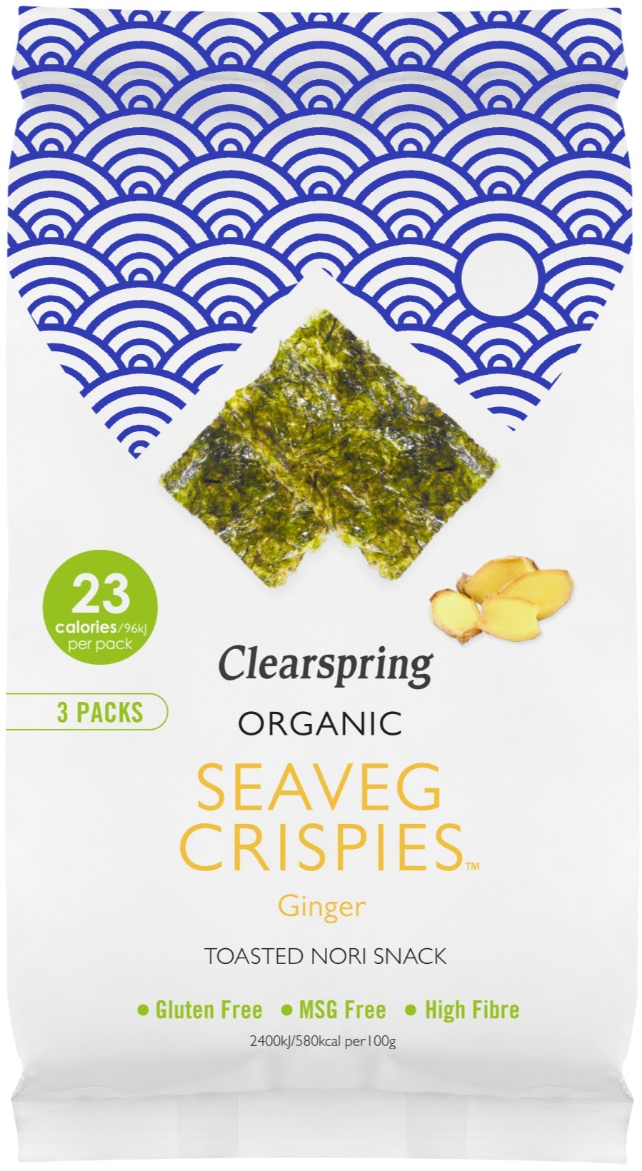Toasted Nori Snack - Ingwer (Multipack, 3x4g)