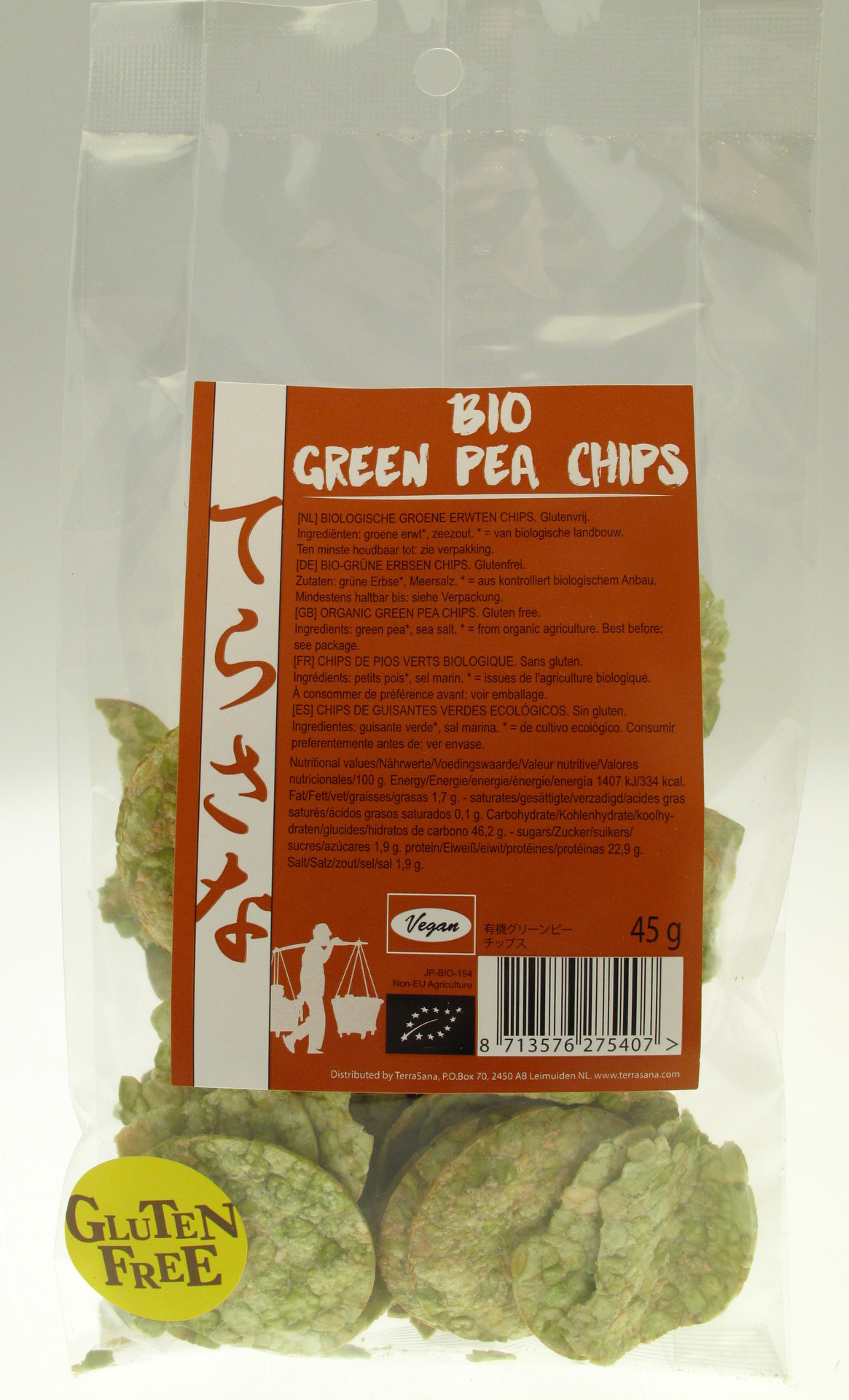 Grüne Erbsen Chips