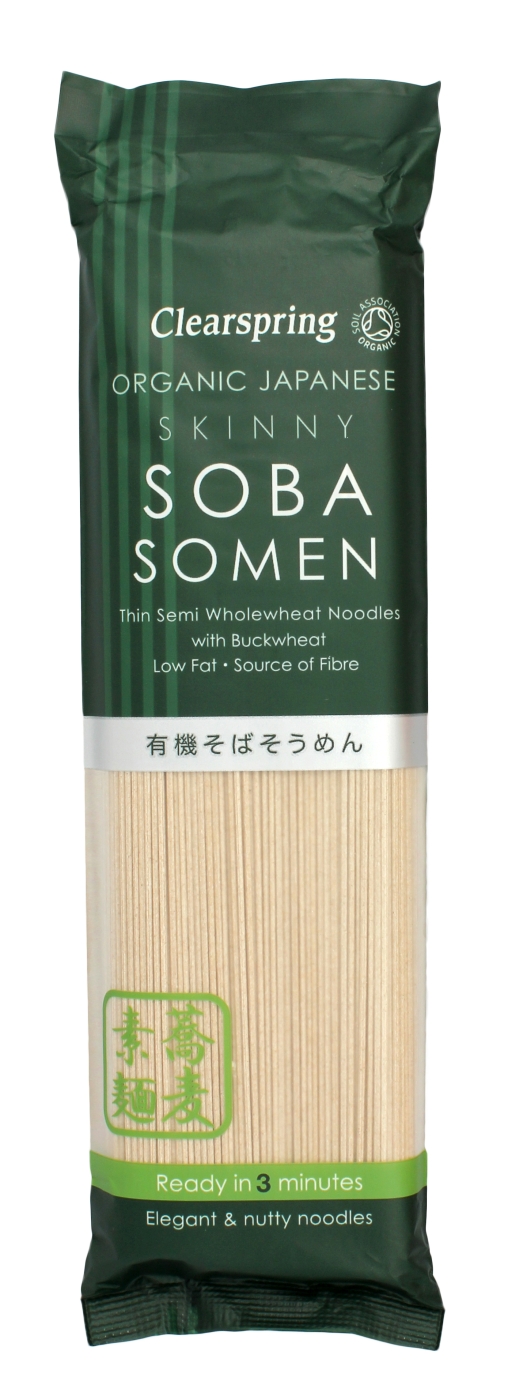 Japanische Weizennudeln (SOBA SOMEN mit 32% Buchweizen, 67% Semi-Vollweizenmehl)