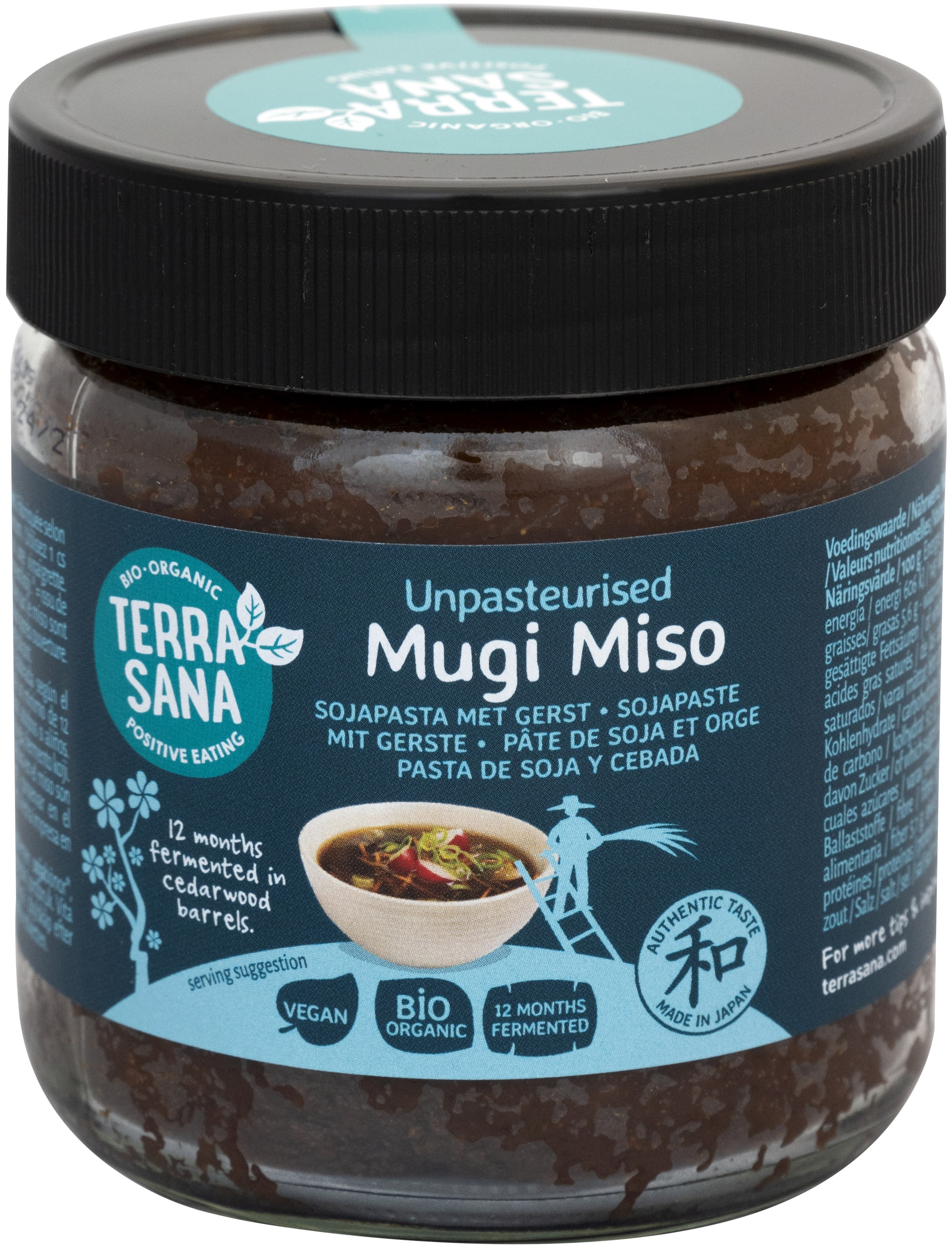 Mugi Miso (nicht pasteurisiert) - Sojapaste mit Gerste