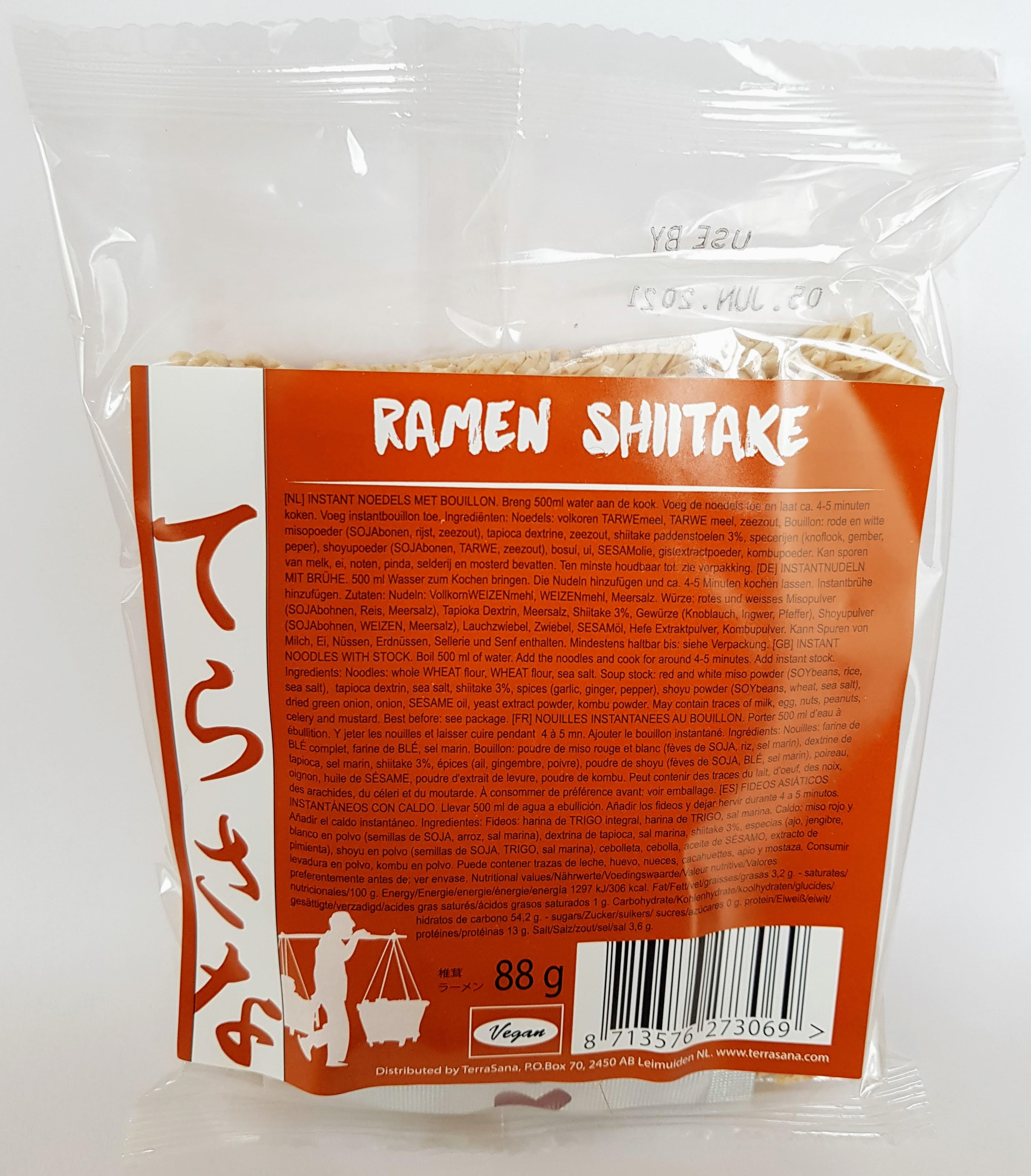 Nudelsuppe Ramen mit Shiitake