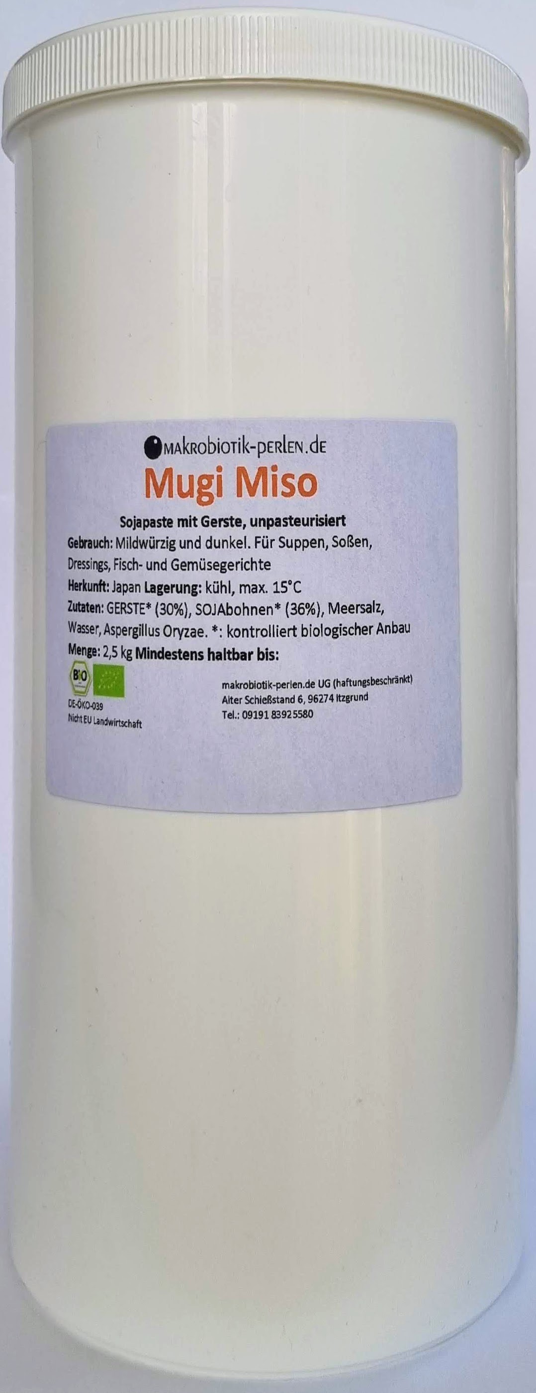 Mugi Miso (unpasteurisiert, Vorratsdose)
